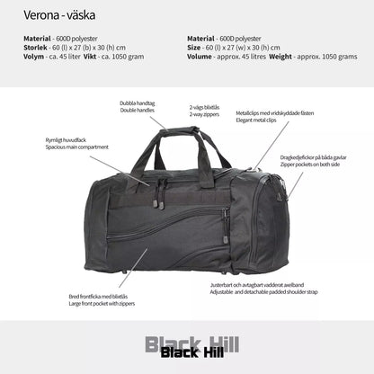 Black Hill Verona – Sportväska 45L - Svart