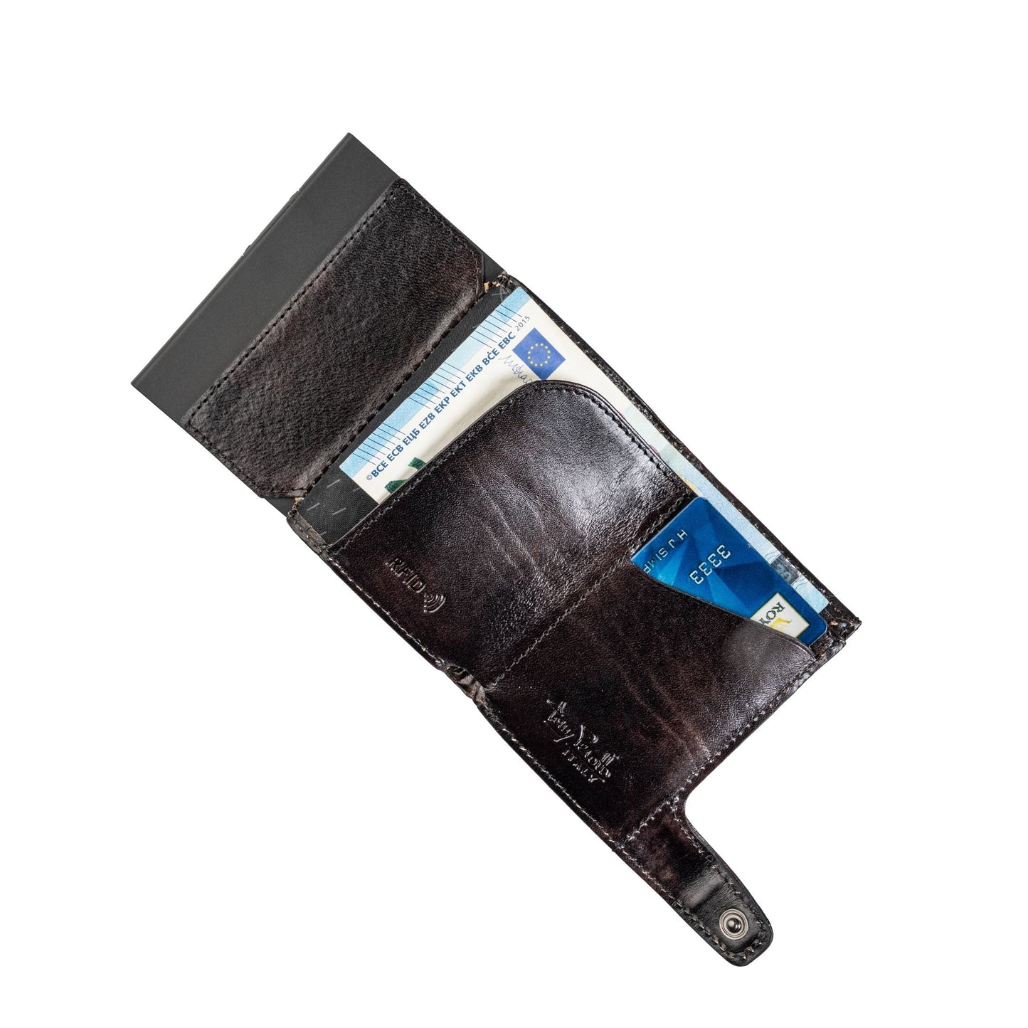 Tony Perotti Furbo Van Gogh Korthållare Läder RFID 9,8 cm Svart