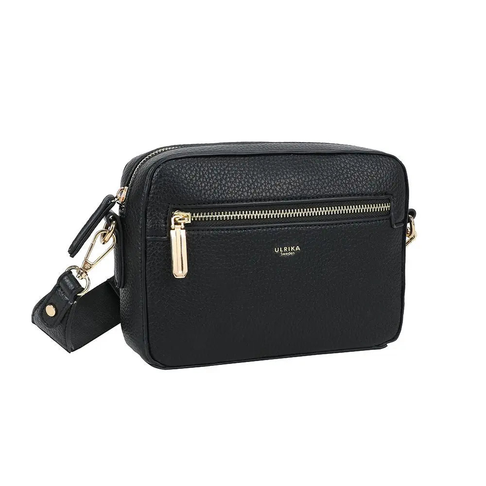 Ulrika Design Bar Zipper - Svart Axelväska 21cm